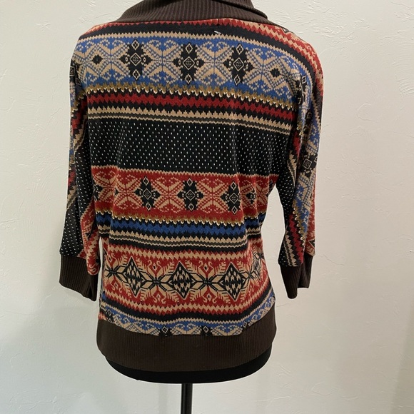 NWT Tea n Rose brown western open cardigan Medium - Picture 2 of 5